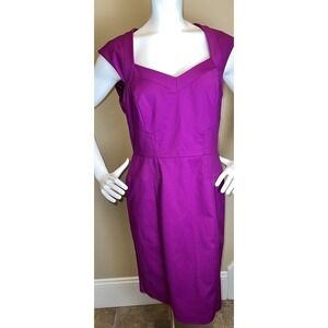 White House Black Market Orchid Purple Open Back Sheath Dress 12